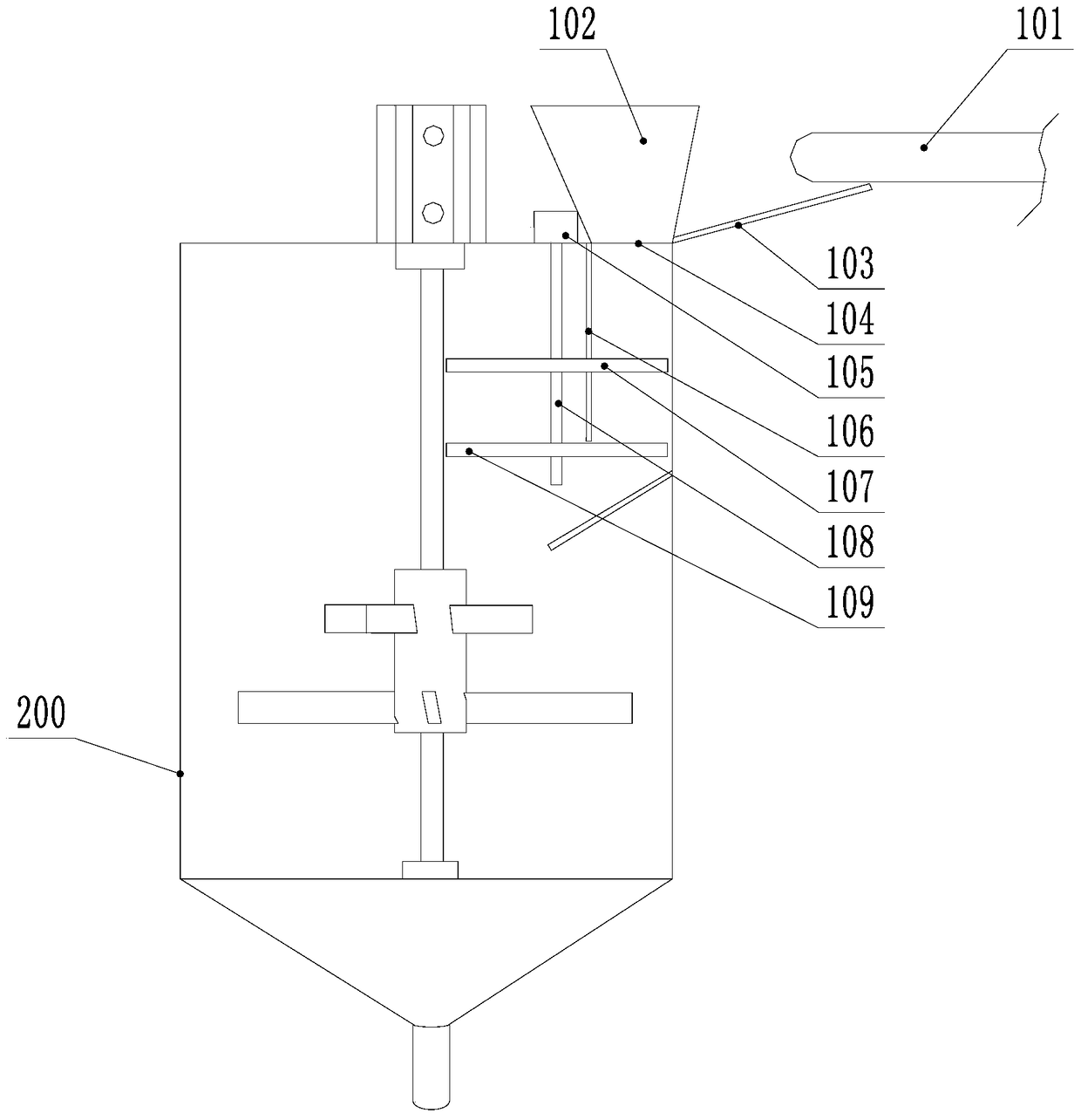 Paint mixer feed system