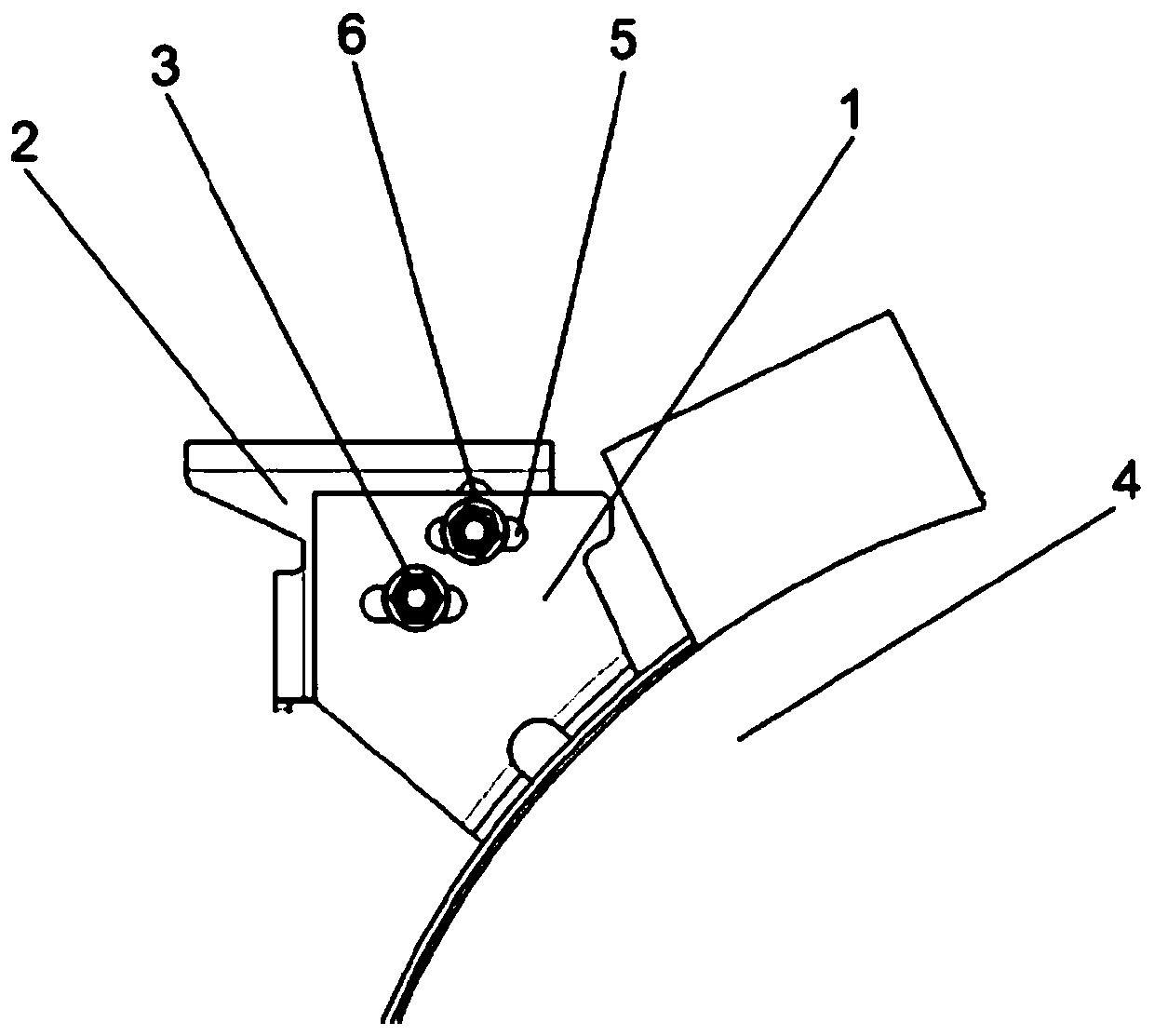 A foot pedal bracket installation structure