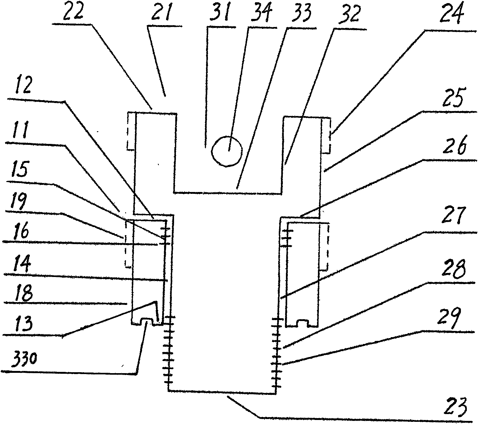 Movable sleeve for assembling and disassembling screw with two different threads and bumpy surface on screw top