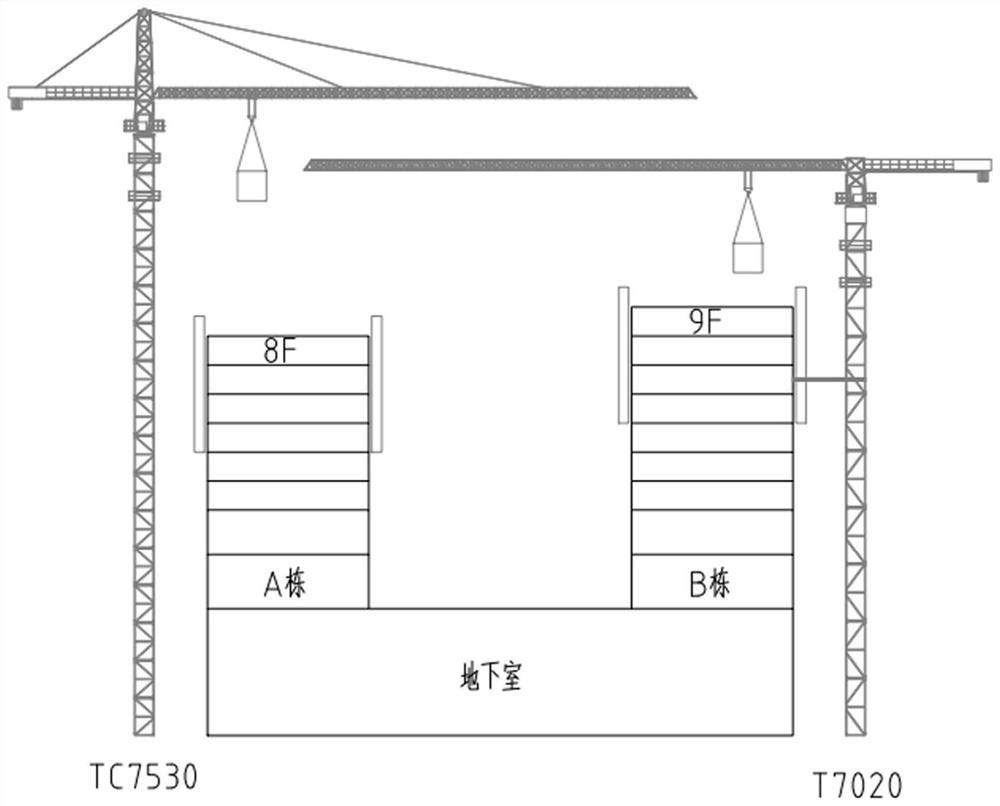 Tower crane erection and attachment jacking method and system, terminal and storage medium