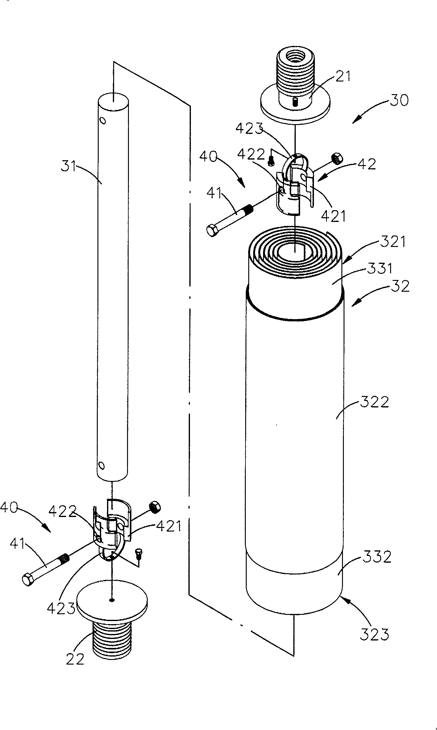 Electric core conductive connection structure of secondary lithium battery