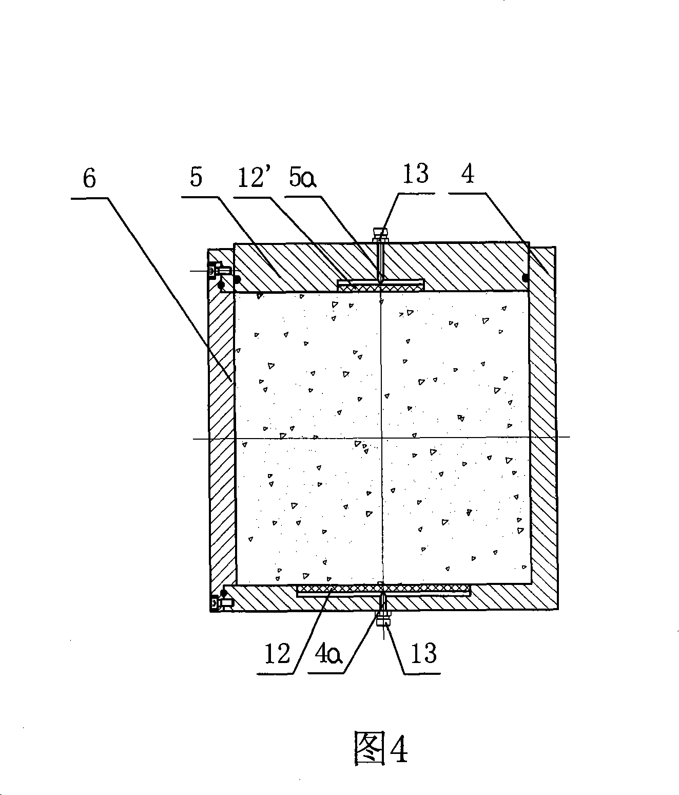 Terrane stress simulation clamping device