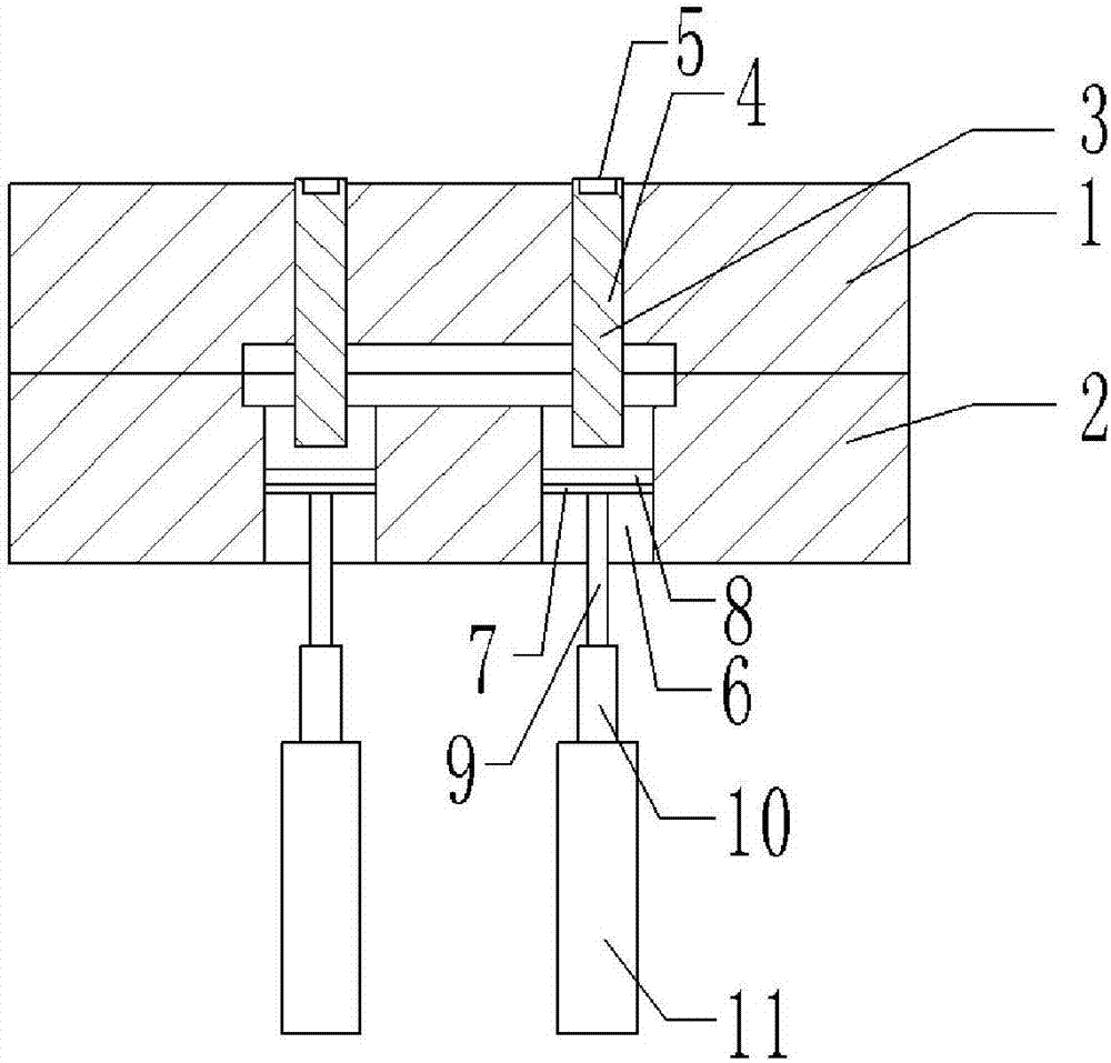 Tray mold capable of achieving injection molding of multiple bottom feet