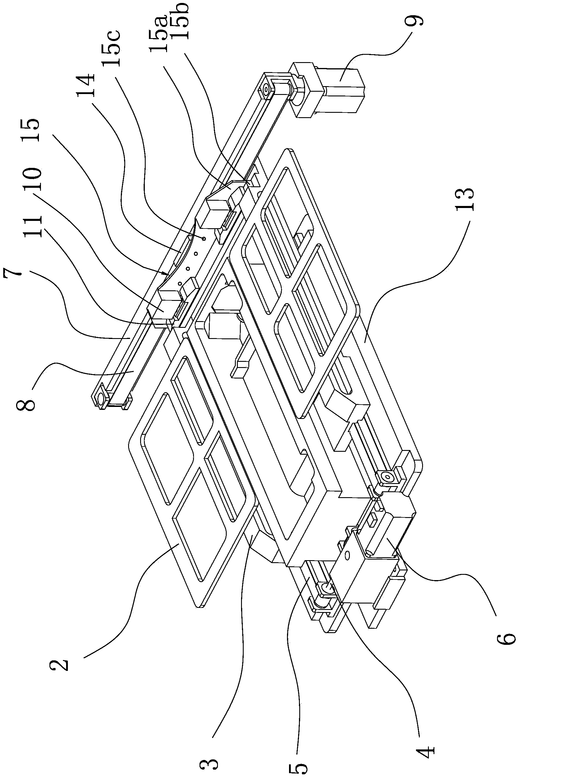 Template transmission mechanism of template sewing machine