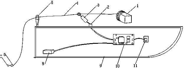 Device and method for automatically detecting fish biting hook during fishing