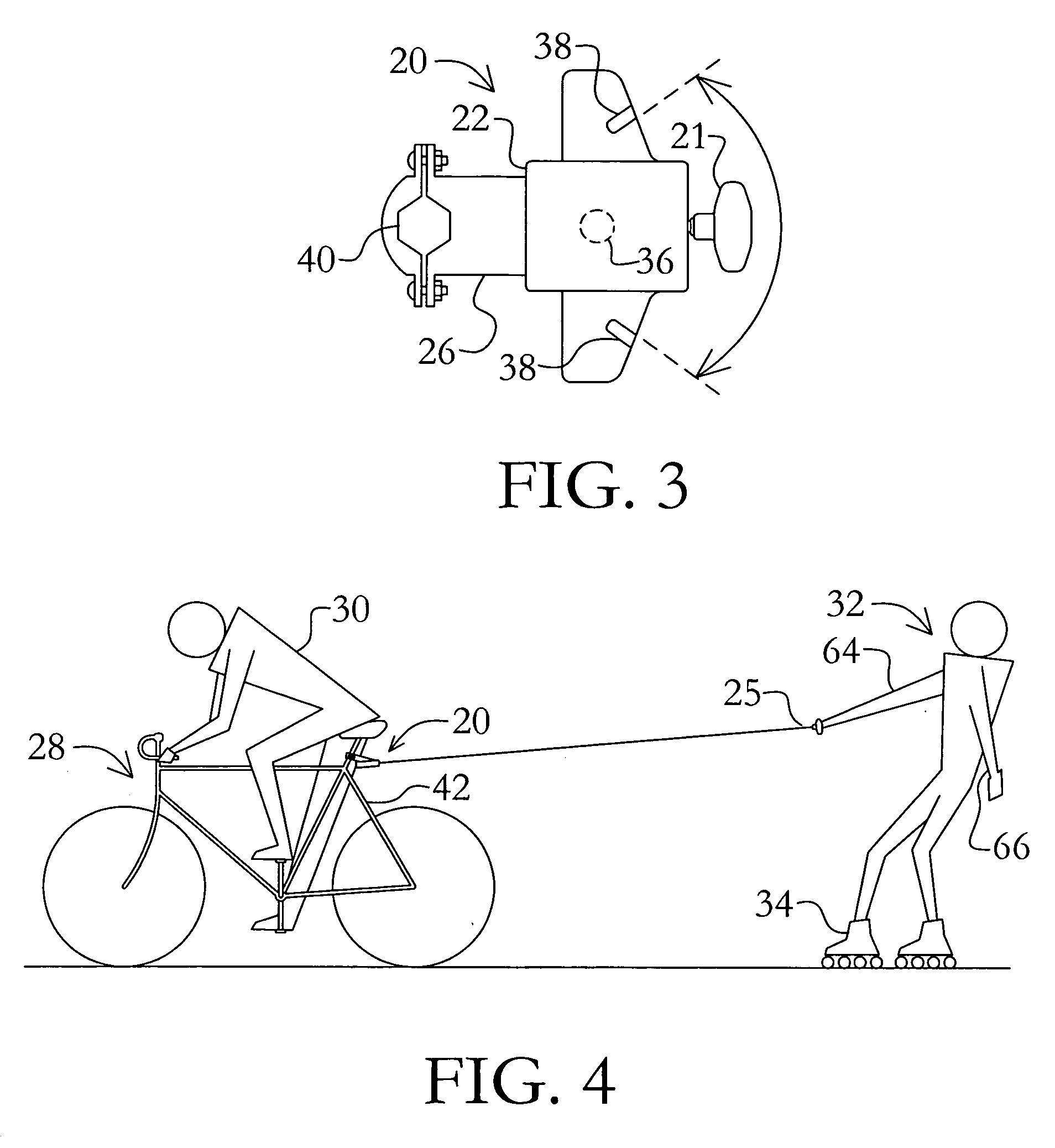 Bicycle tow device for skater