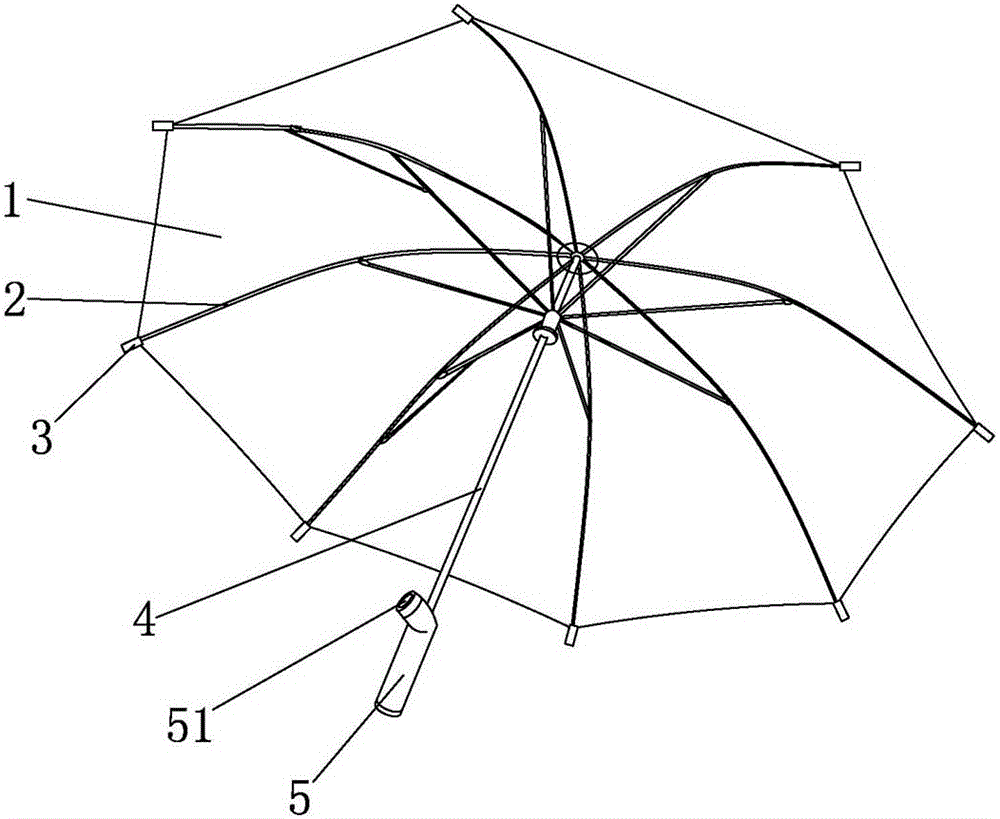 A fiber waveguide air index monitoring umbrella