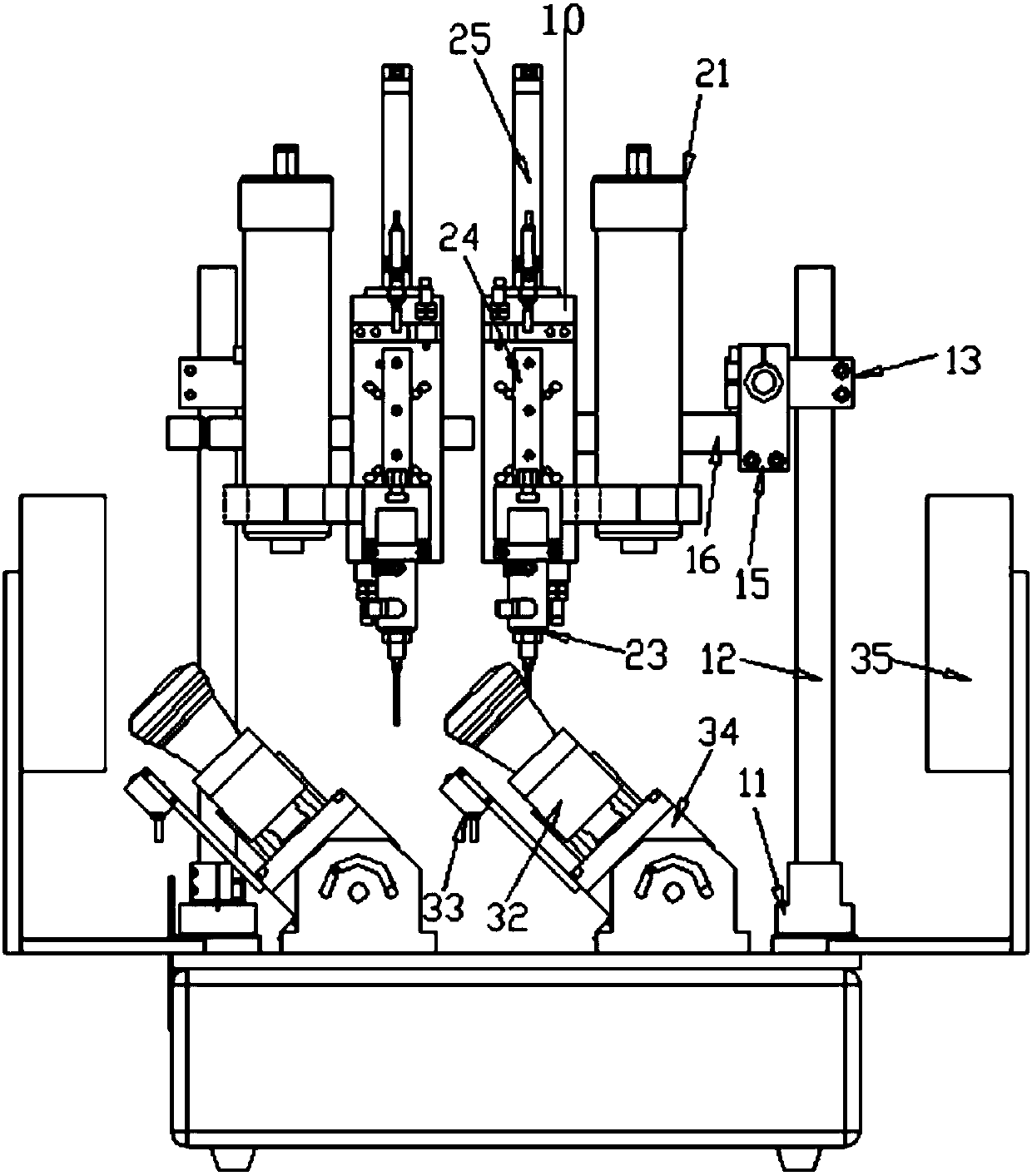 Double-head annular dispensing mechanism