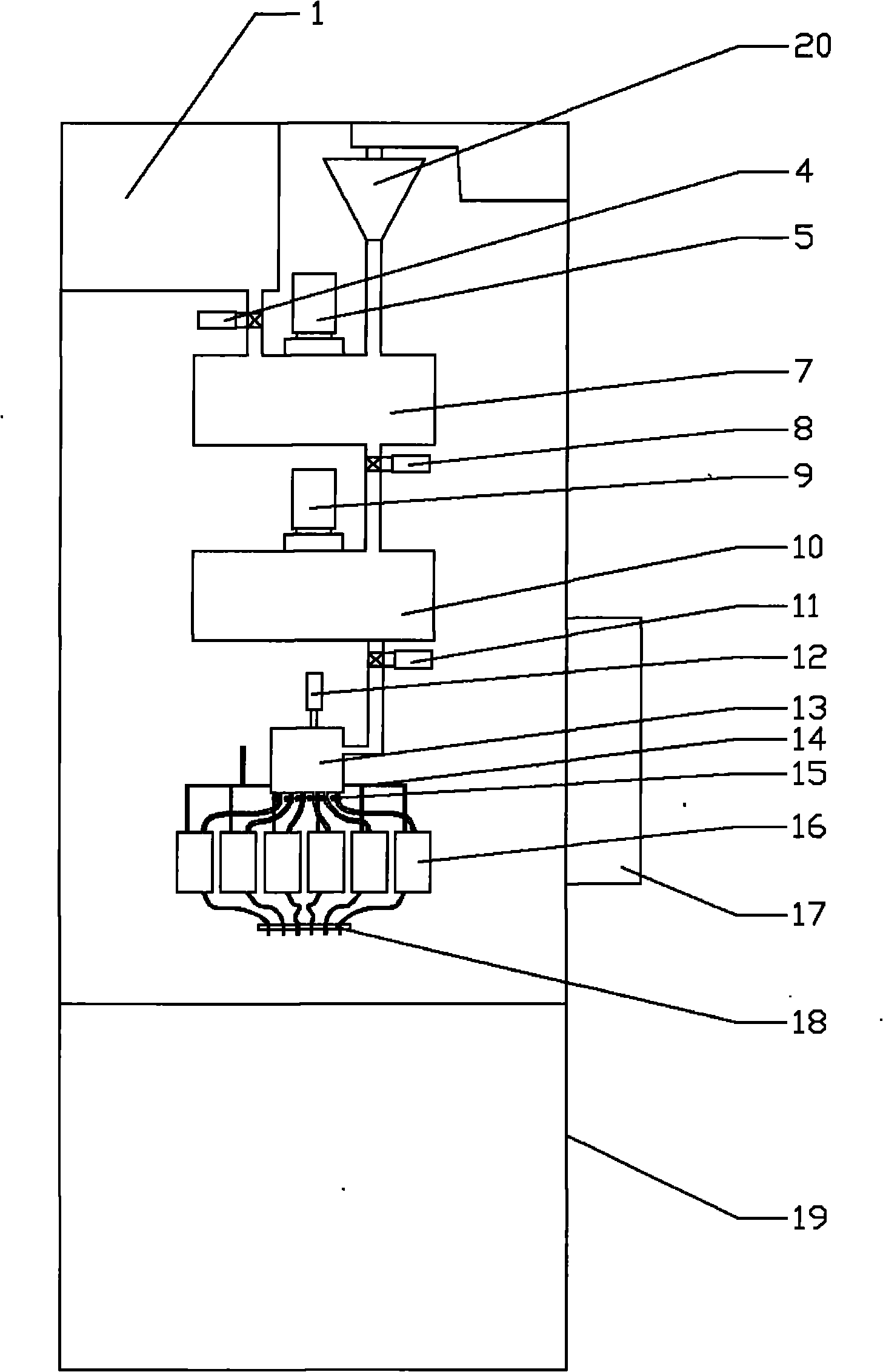 Storage battery glue-pouring machine