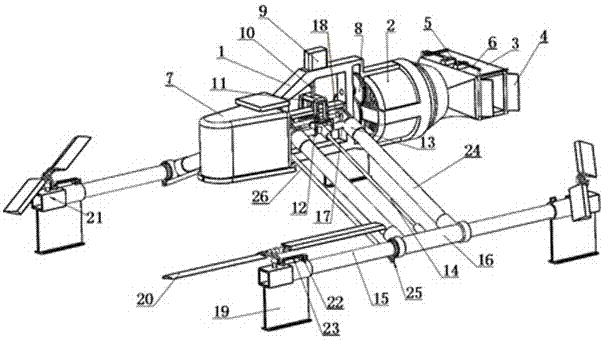 Variable-pitch multi-rotor unmanned aerial vehicle with variable special-shaped structure