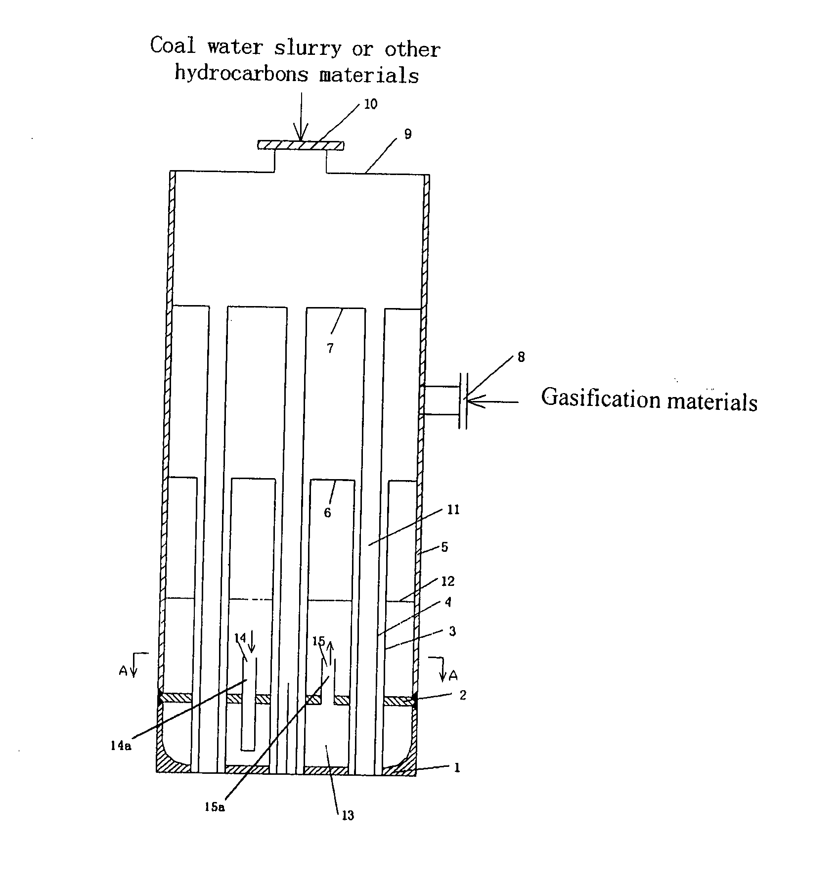 Clustered nozzle for gasification or combustion and its industrial application