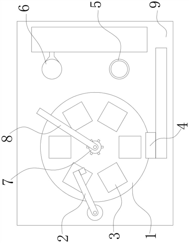 Rotating disc type mold overturning mechanism