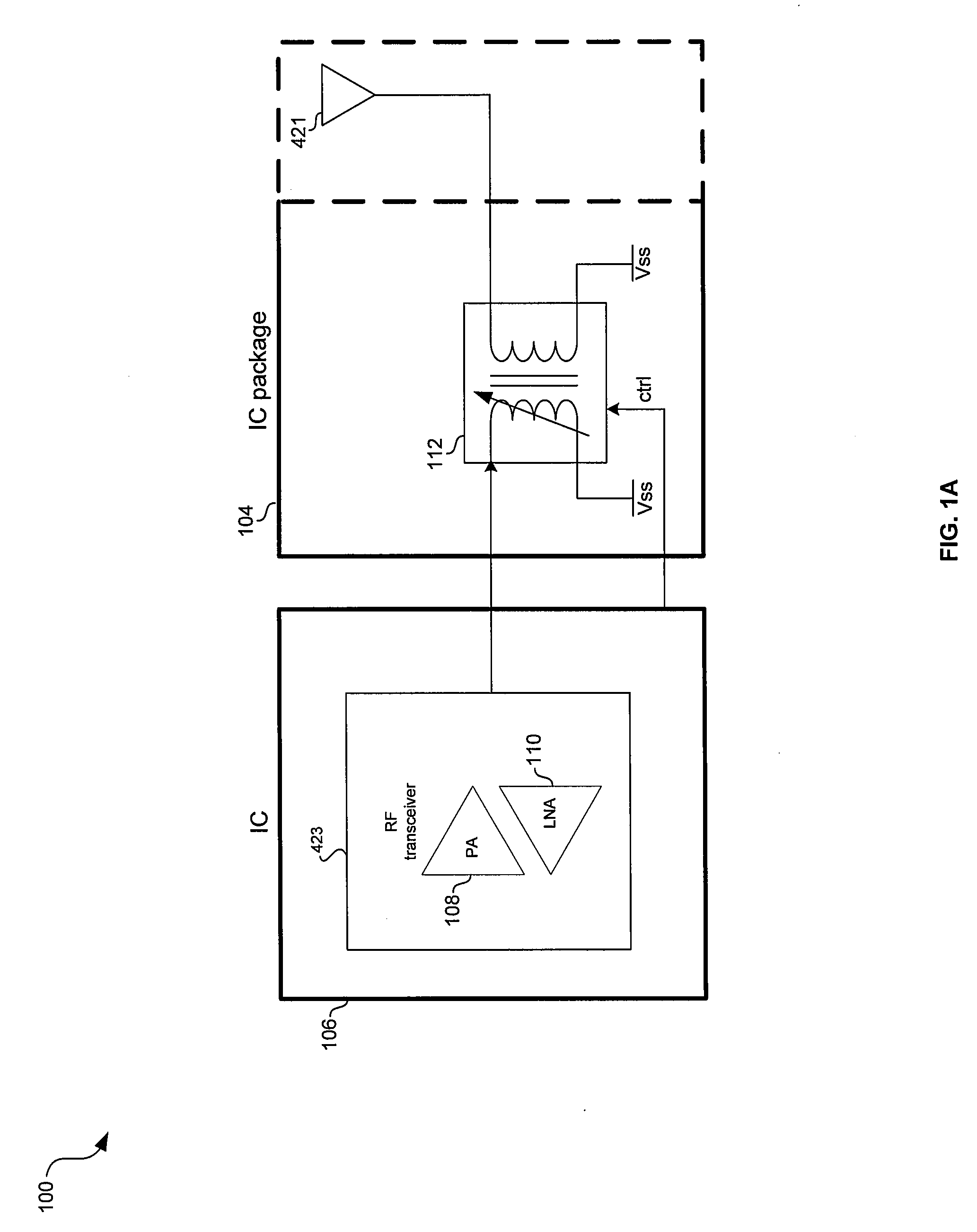 Method and system for a transformer in an integrated circuit package