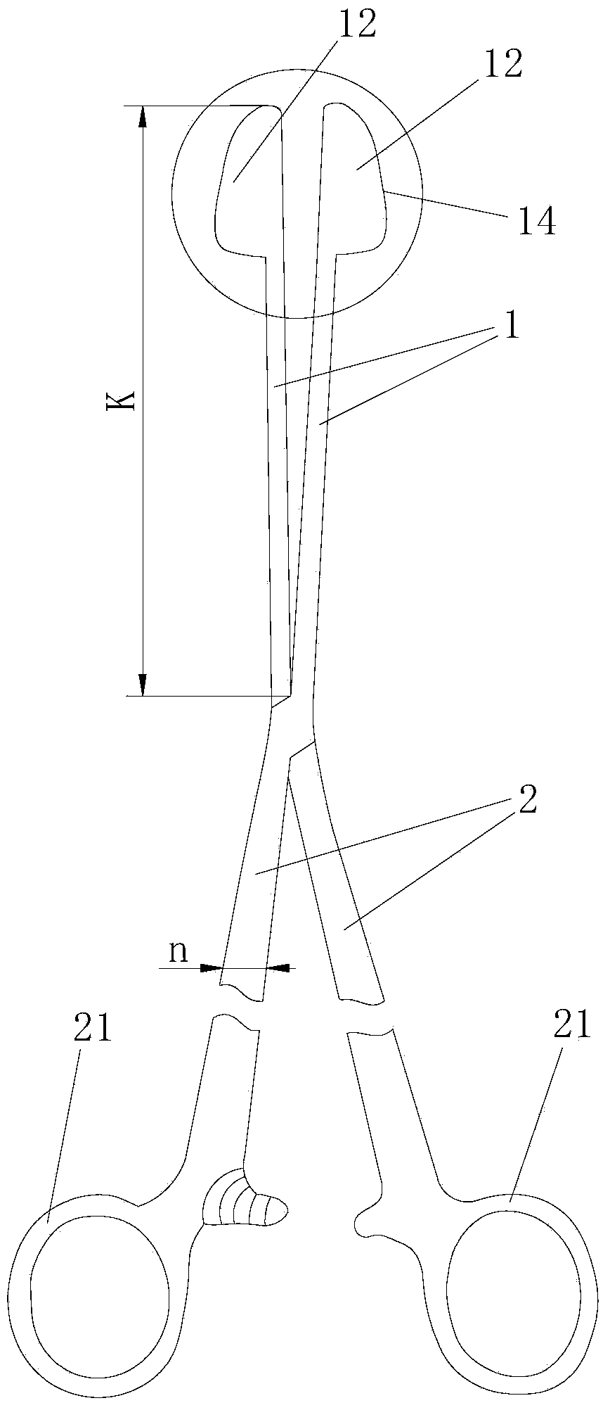 Special dissection forceps for endoscopic thyroid surgery through oral vestibule