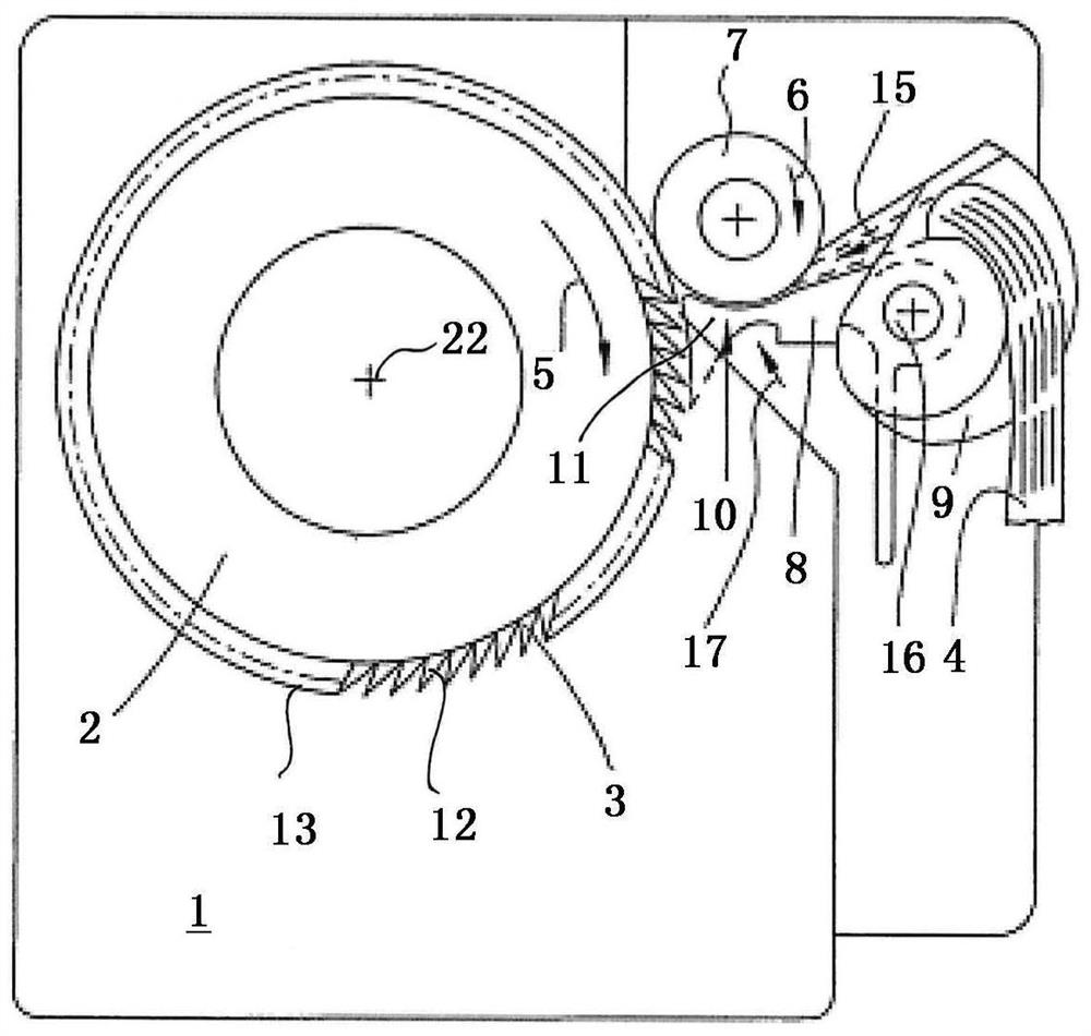 Fibre bundle opening device for an open-end spinning device and feeding trough for the fibre bundle opening device