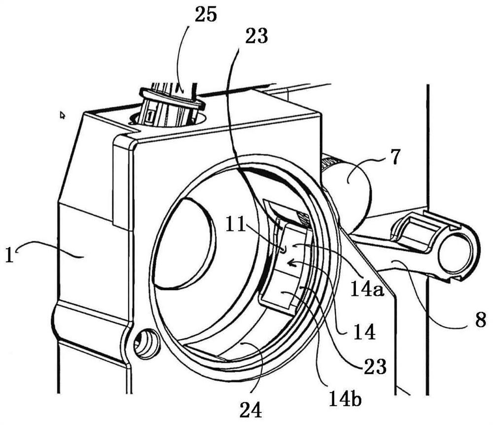 Fibre bundle opening device for an open-end spinning device and feeding trough for the fibre bundle opening device