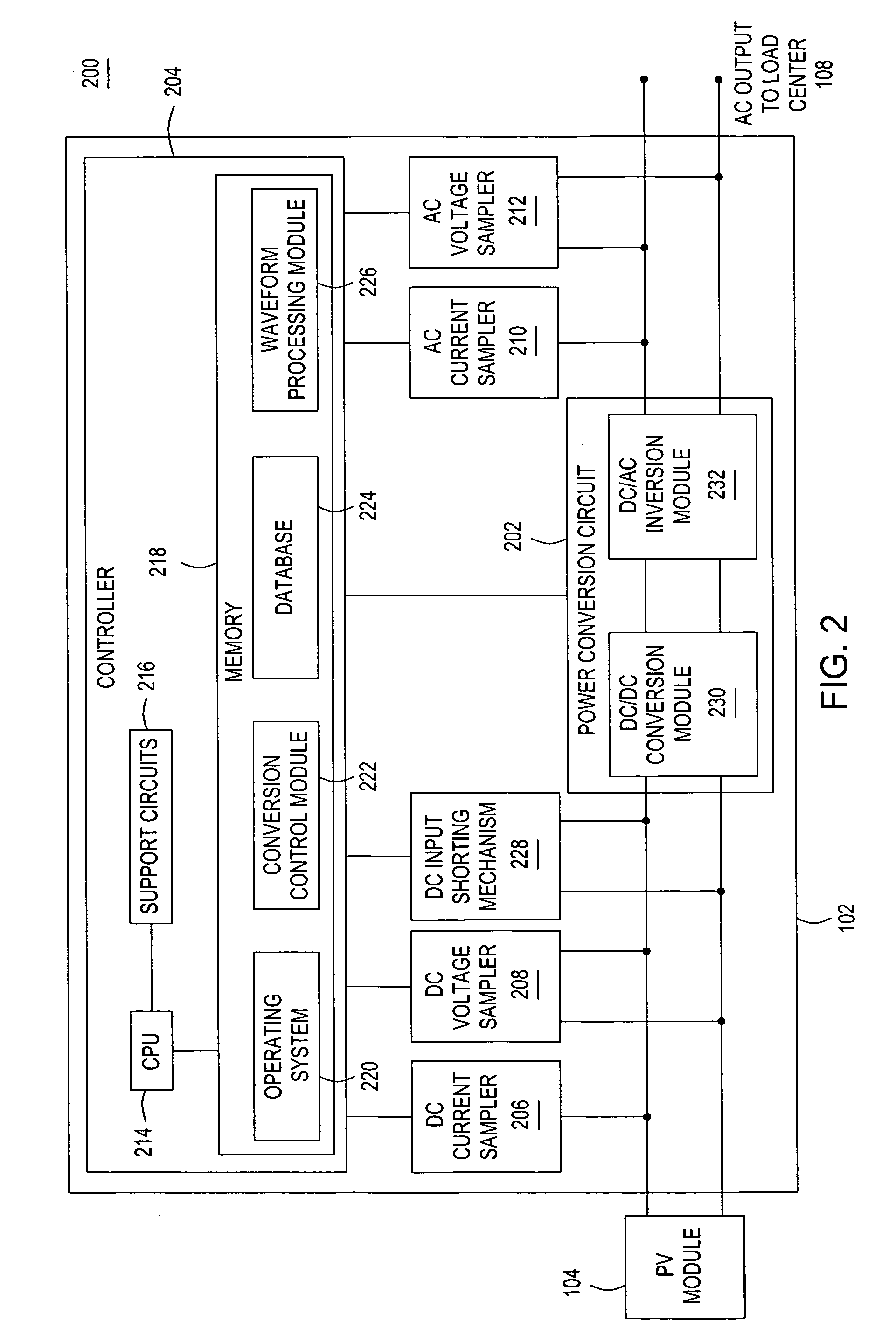 Method and apparatus for detection and control of dc arc faults