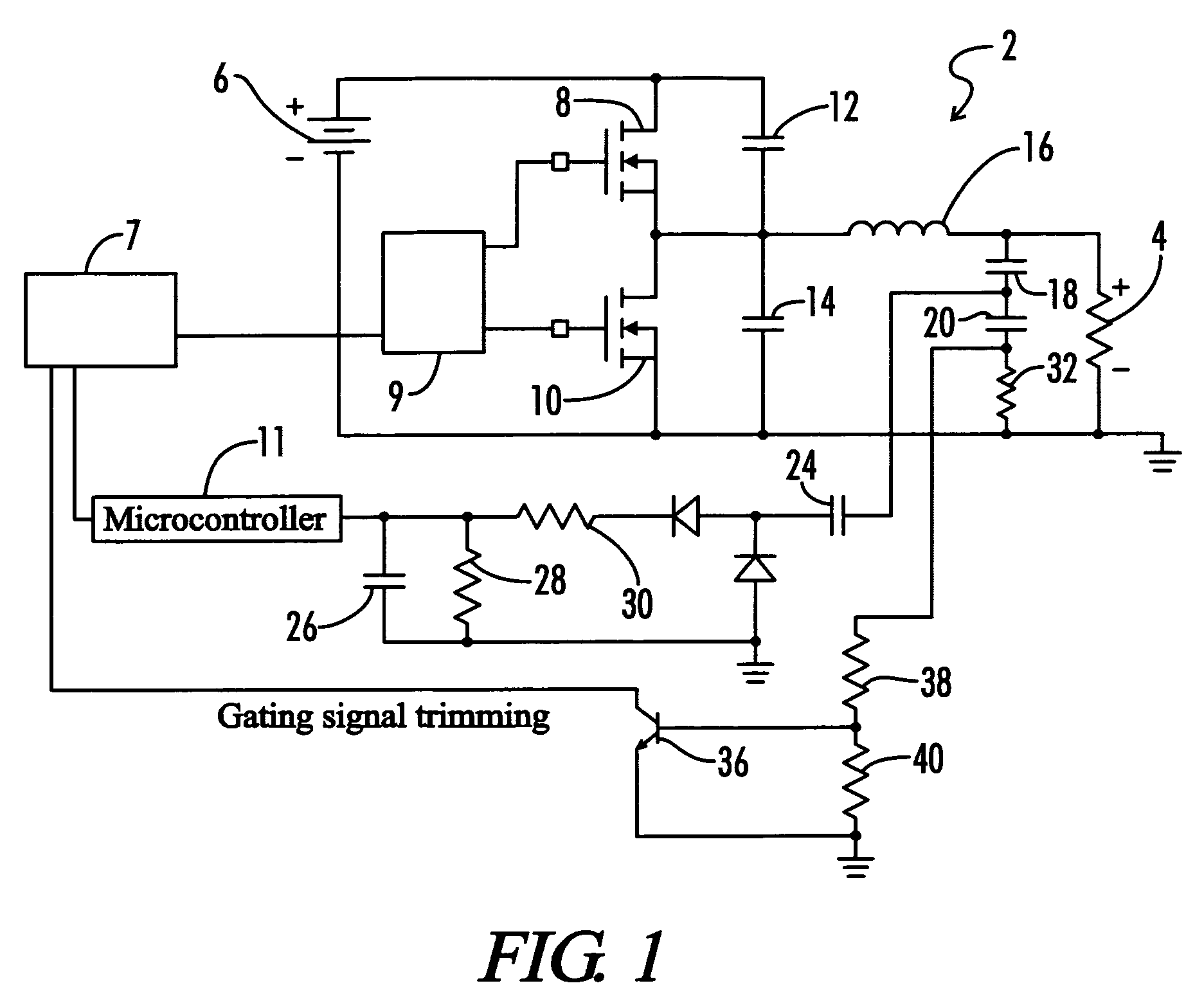 Electronic ballast with open circuit voltage control and cable compensation