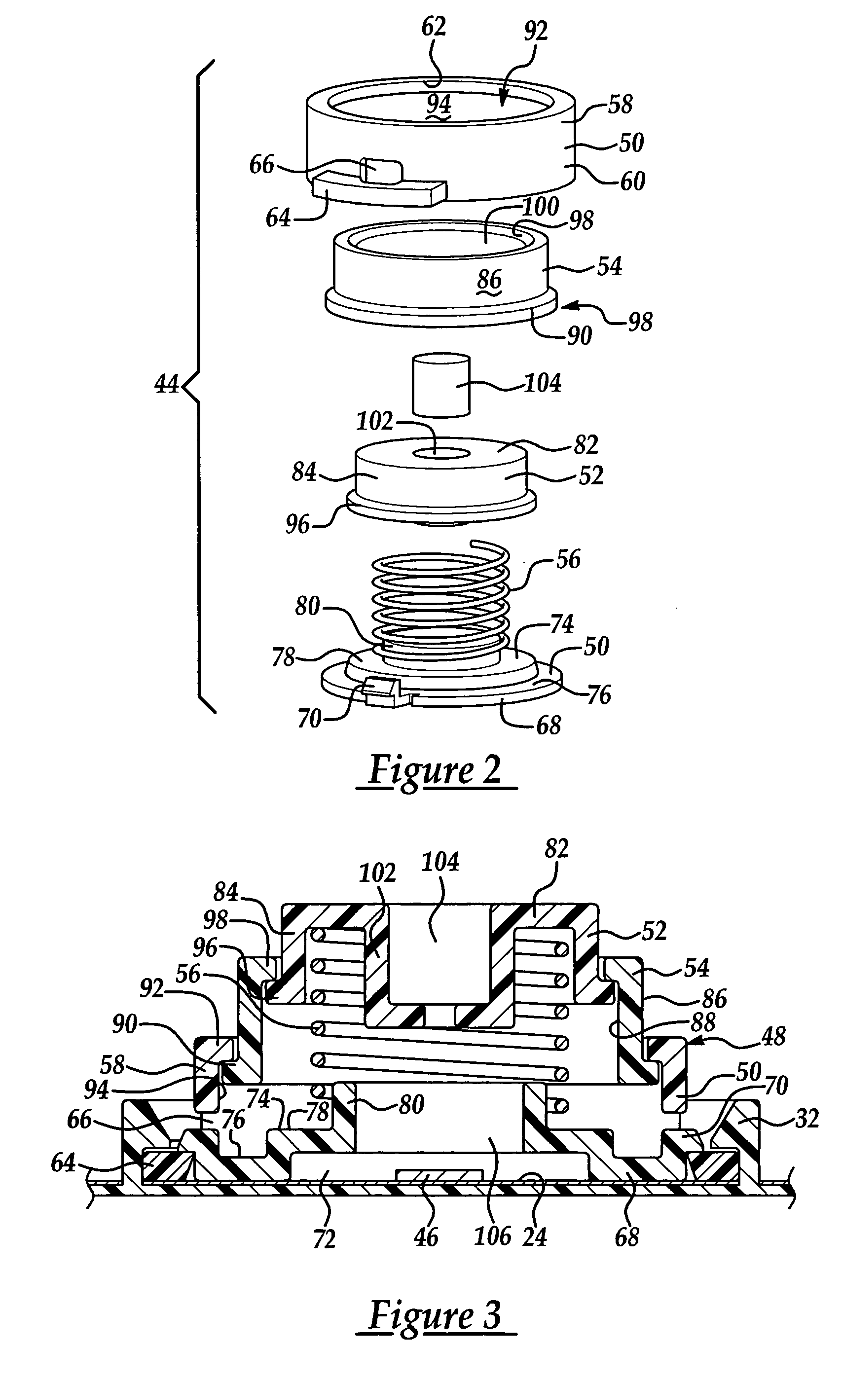 Vehicle occupant sensing system having an upper slide member with an emitter interference member