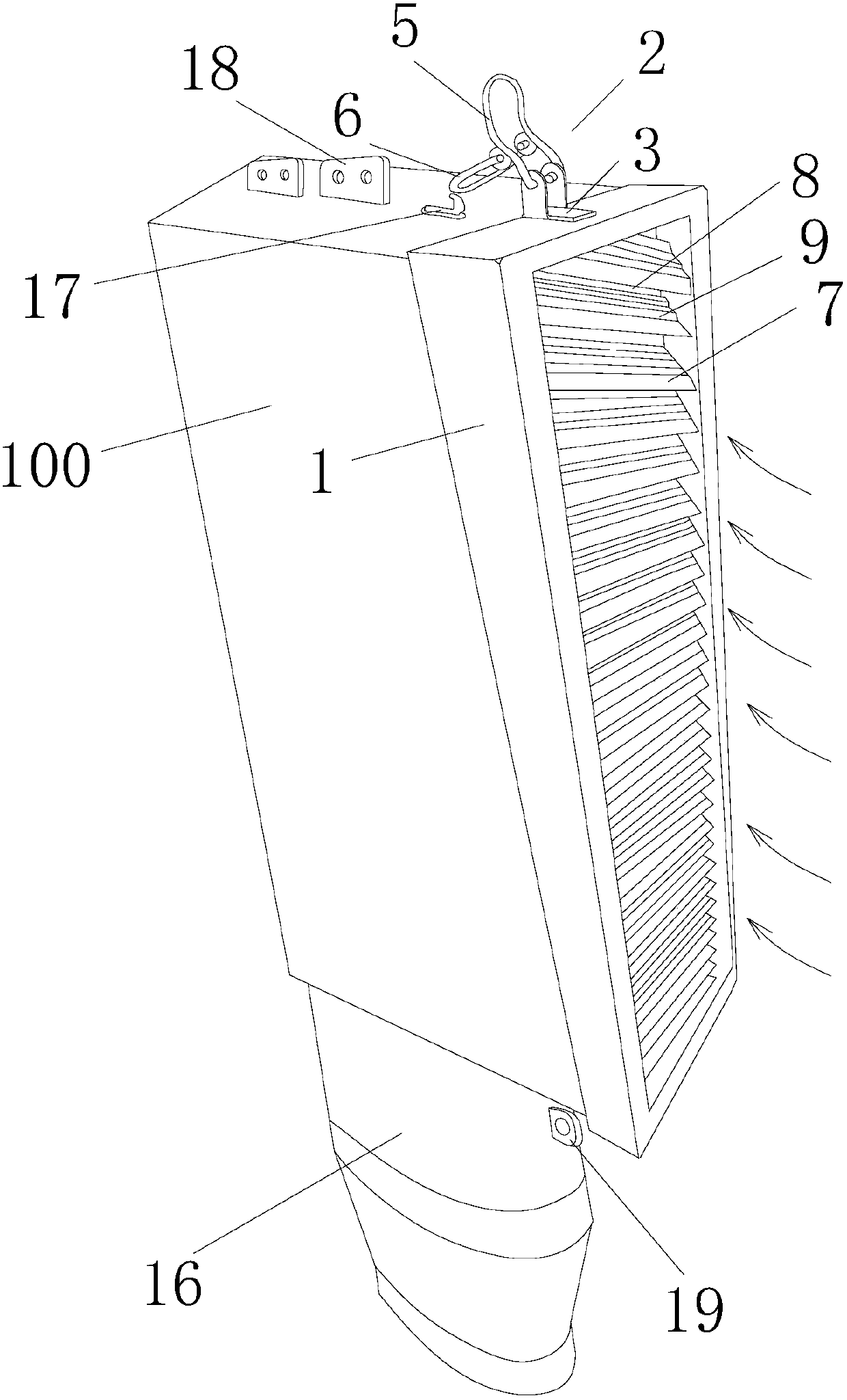 Multi-stage filtering type air prefilter assembly for heavy vehicles