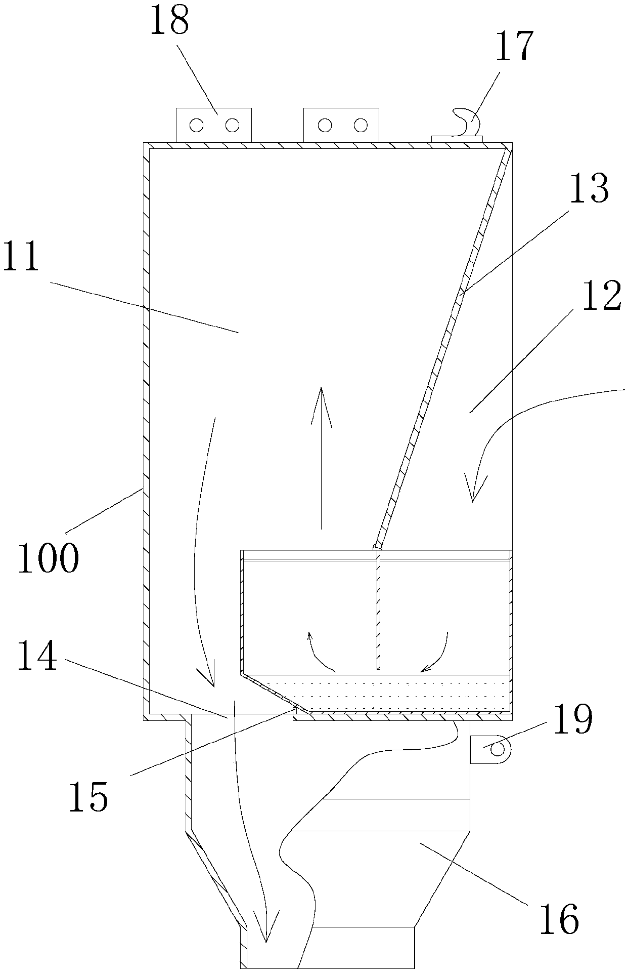 Multi-stage filtering type air prefilter assembly for heavy vehicles