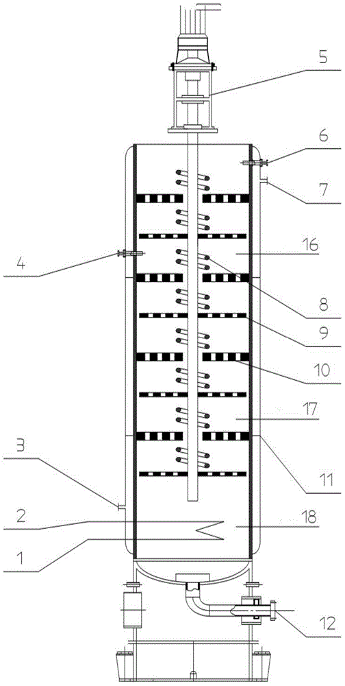 Melt crystallization tower and crystallization method of melt crystallization tower