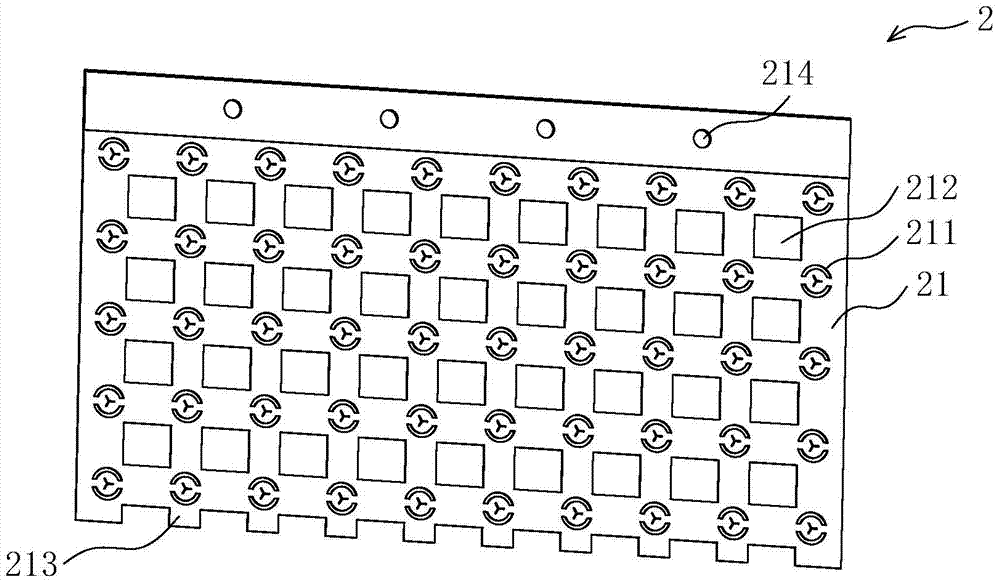 Battery pack structure and battery pack containing it