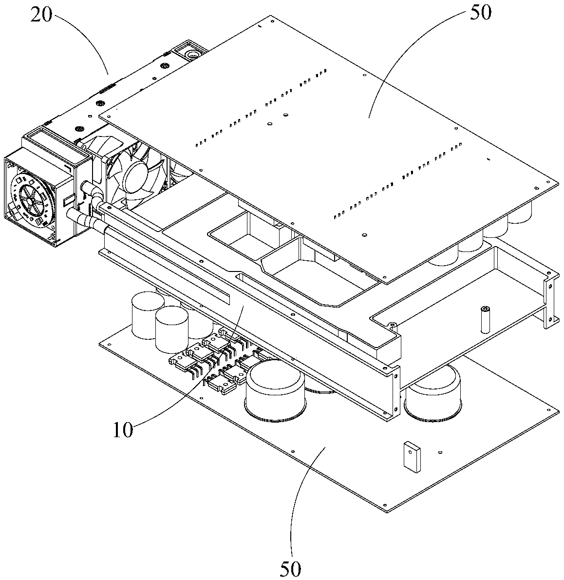 Heat dissipation device of new energy automobile charging pile power supply