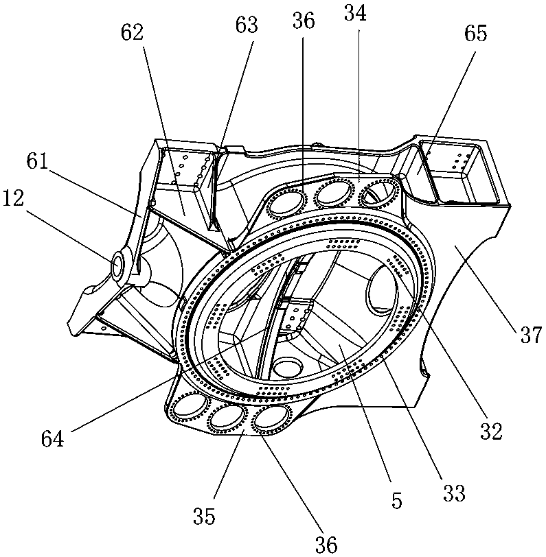 Casting main frame of wind turbine generating set