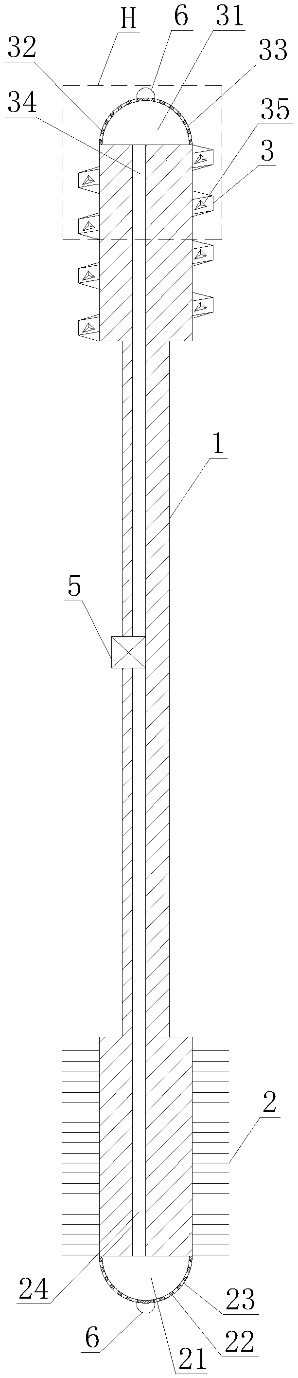 Visual anal fistula wall tissue scraping and cleaning device