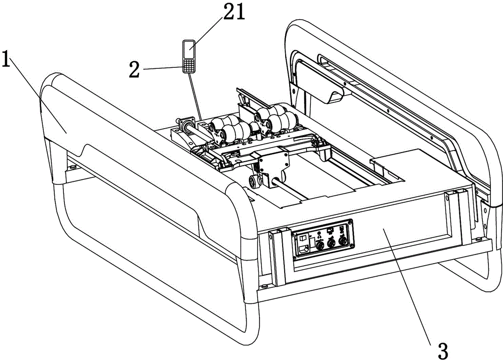 A massage bed and a method for controlling massage intensity and measuring height by using it