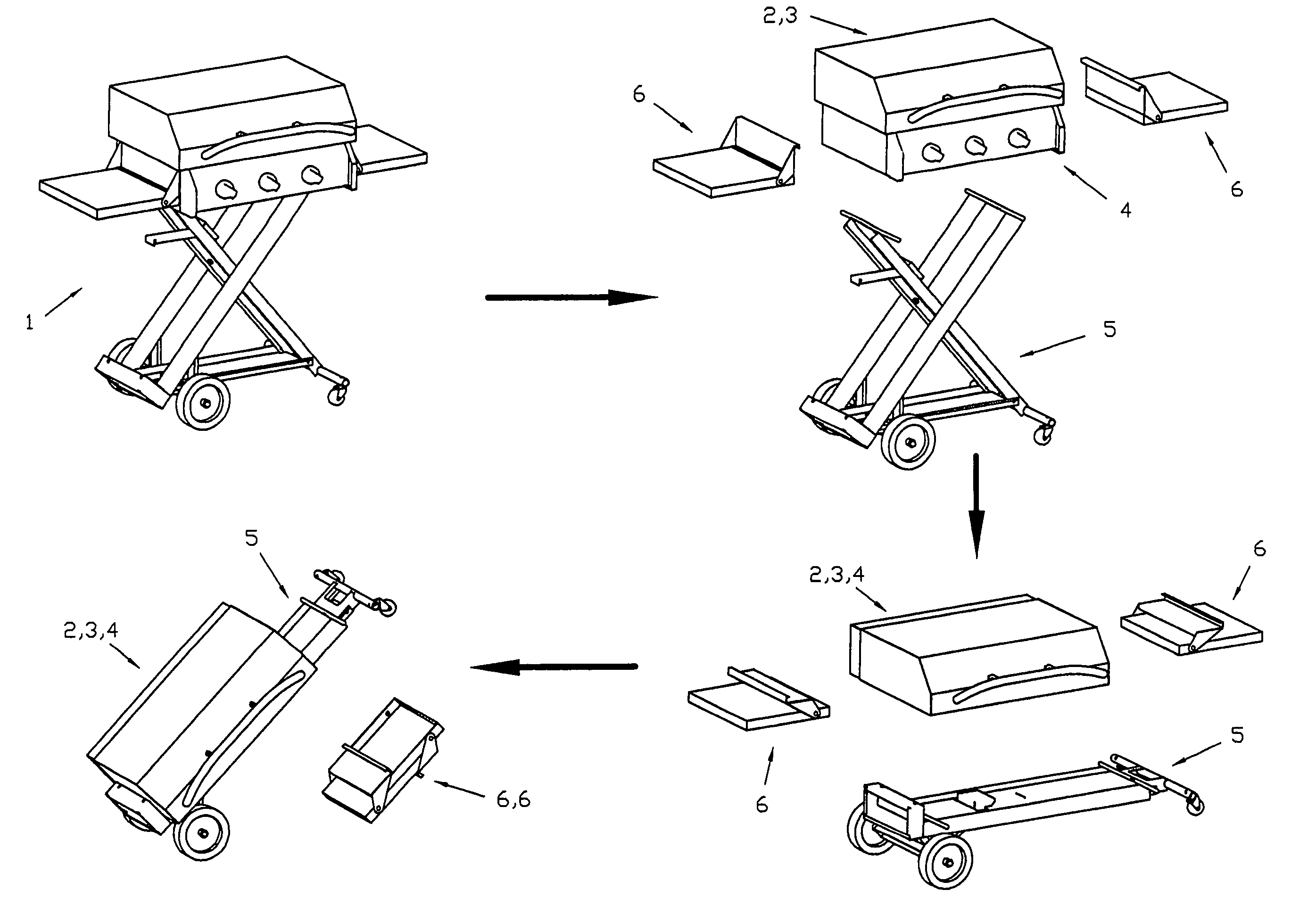 Collapsible barbeque system