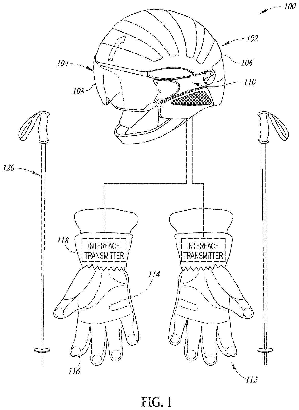 System and methods for recreational sport heads-up display control