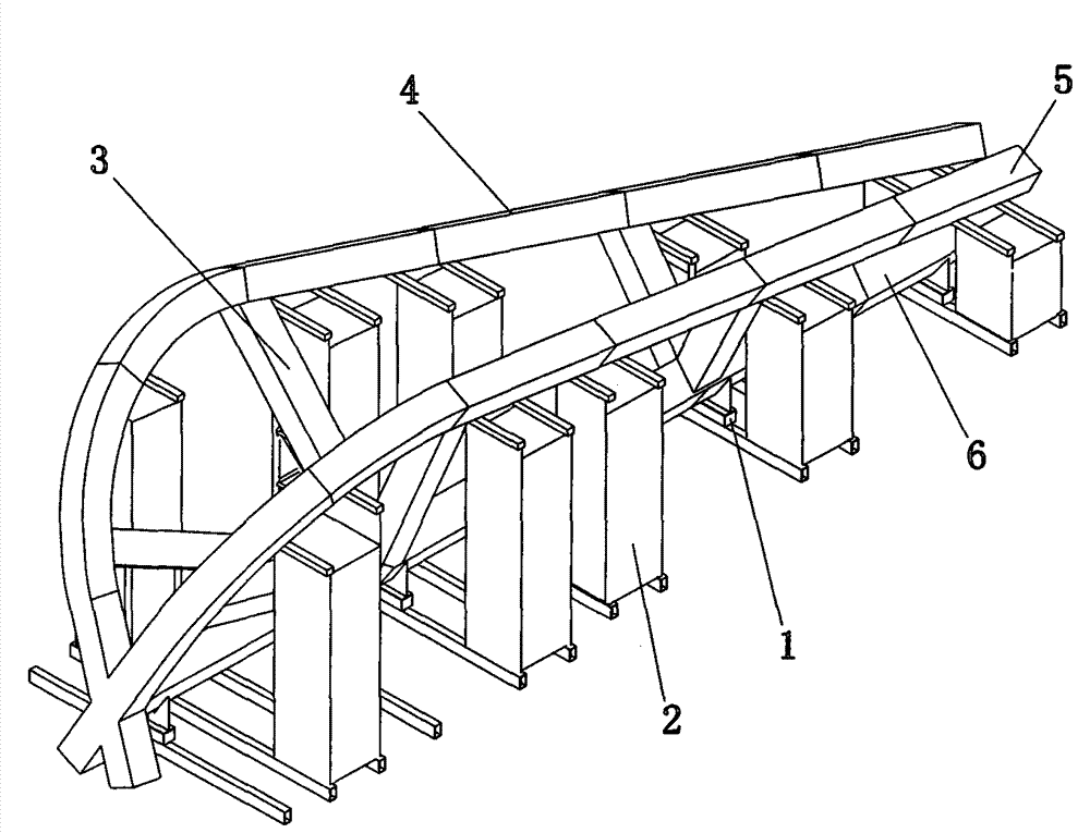 Method for establishing temporary supporting frame system assembled by steel structures