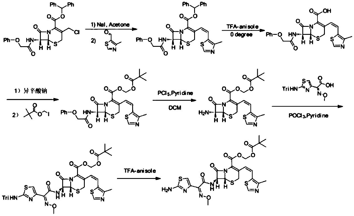 A kind of preparation method of cefditoren pivoxil