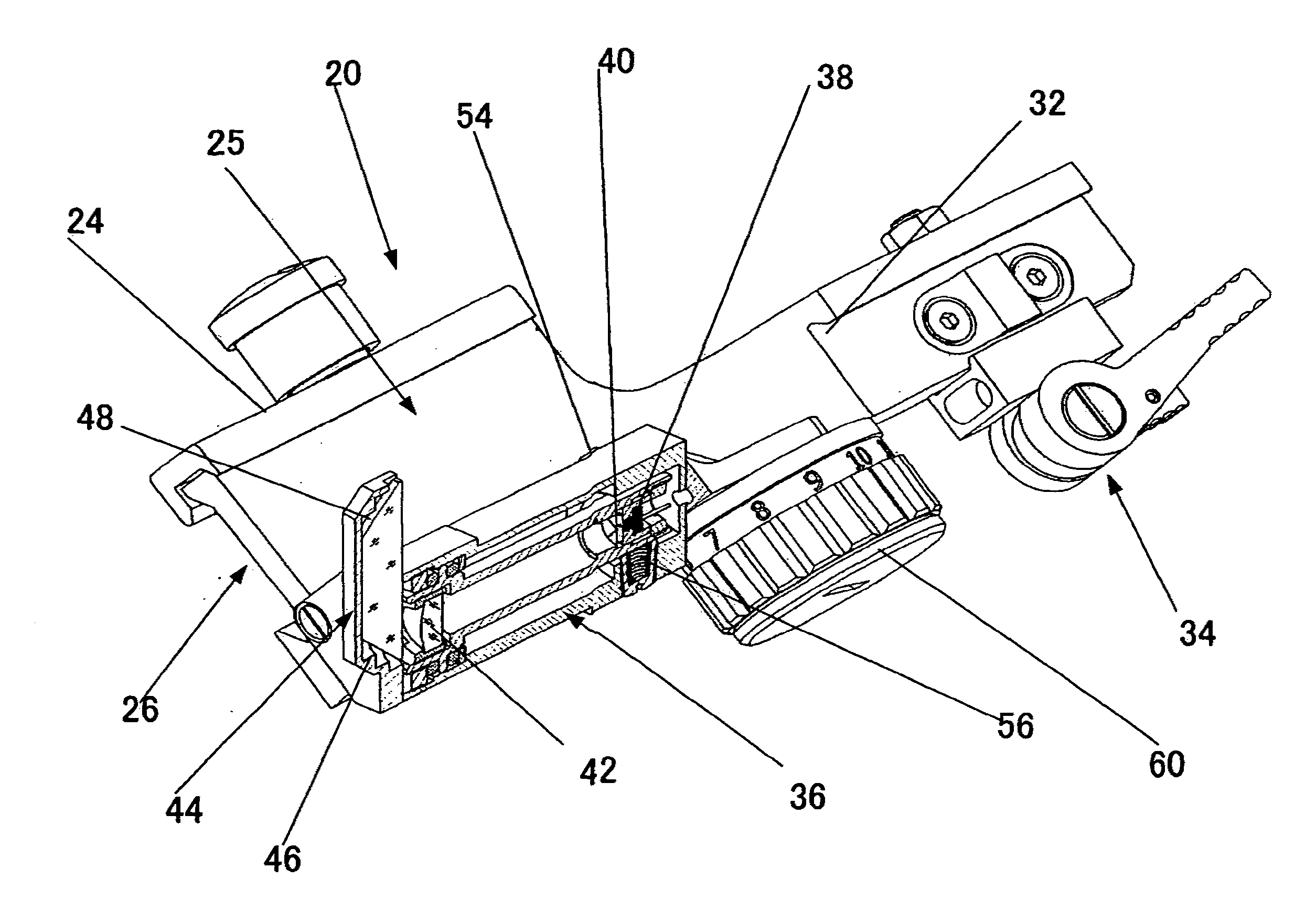 Universal mounting bracket with optical functions for use with auxiliary optical devices
