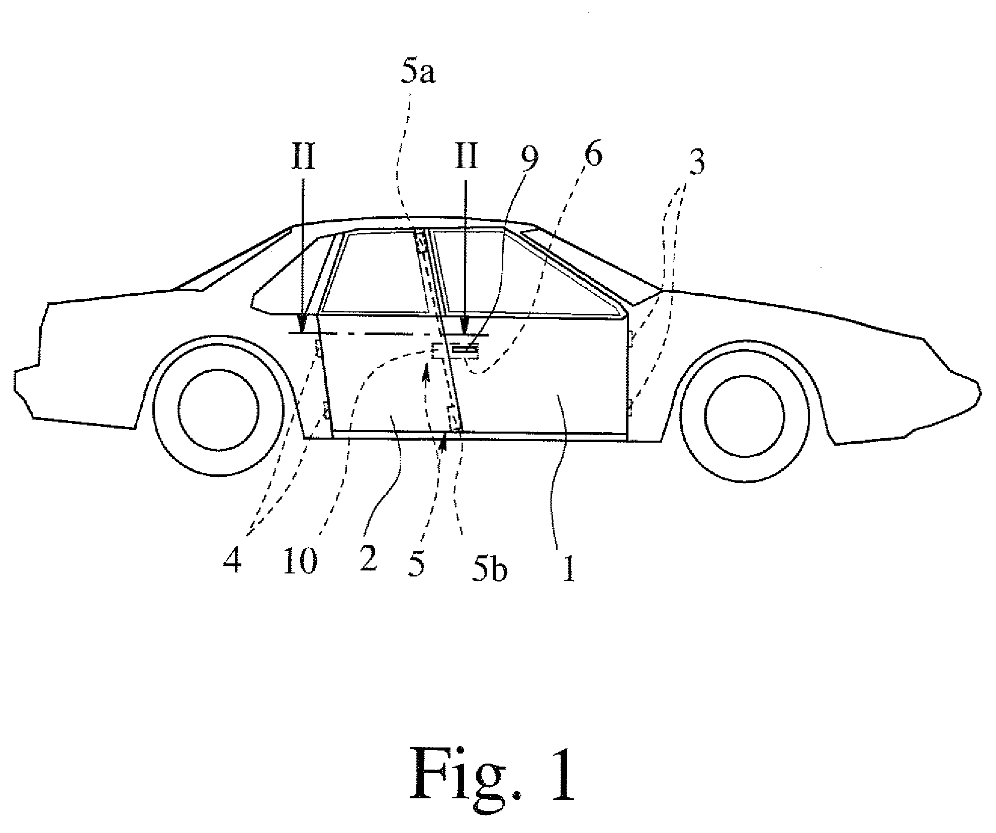 Side door arrangement of a motor vehicle