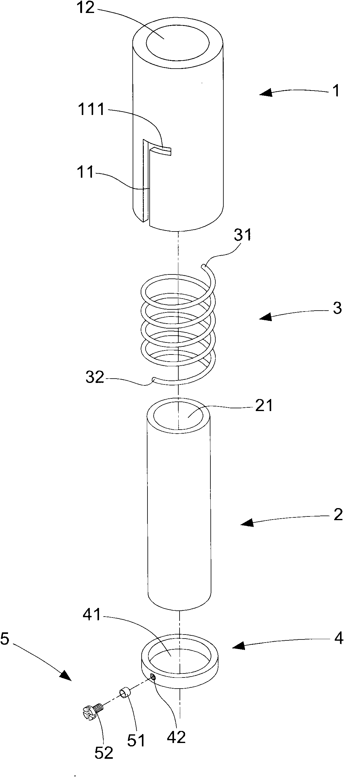 Telescopic regulation structure