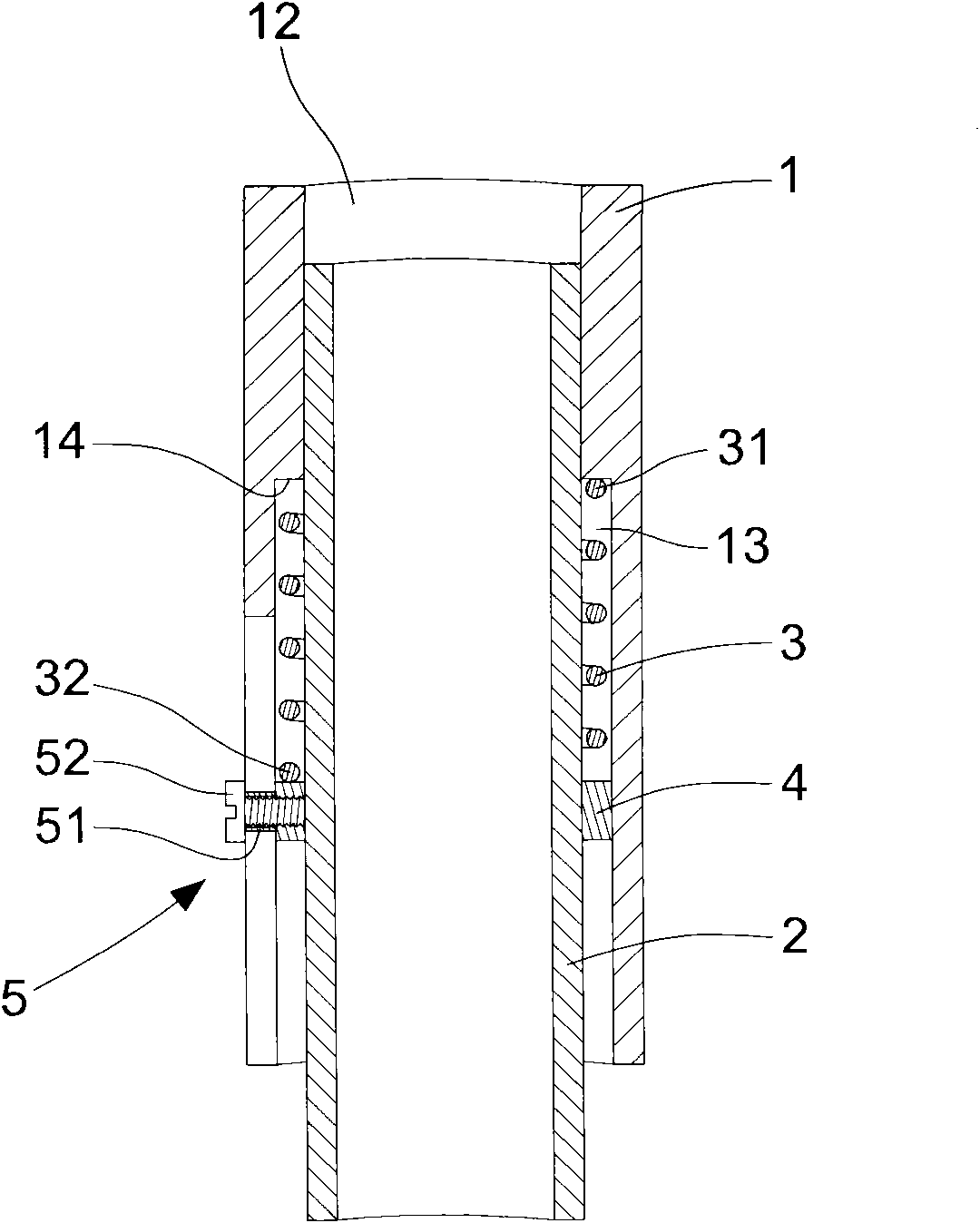 Telescopic regulation structure