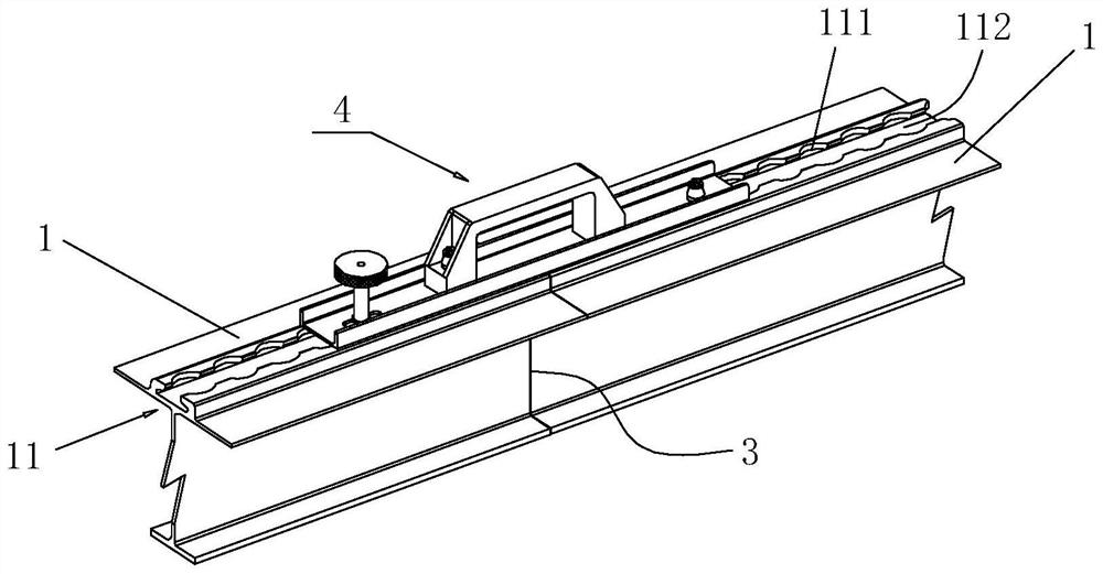 Repairing and positioning device for aircraft seat sliding rail beam