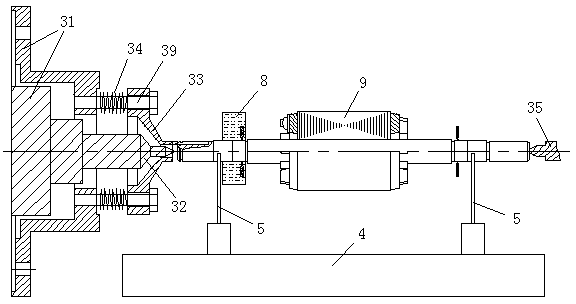 Motor rotor grinding device