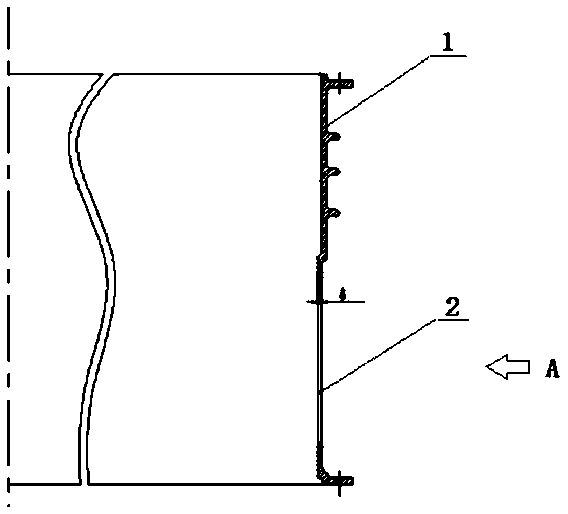 A processing method for a casing of a low-pressure compressor