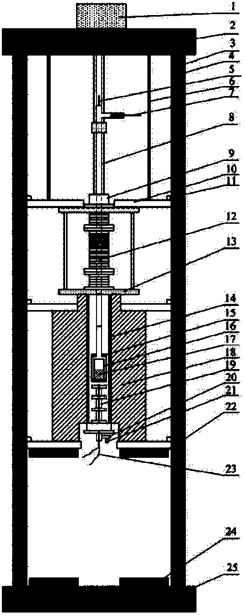 Atmosphere controlled quenching device for magnetically buffering fall of furnace body