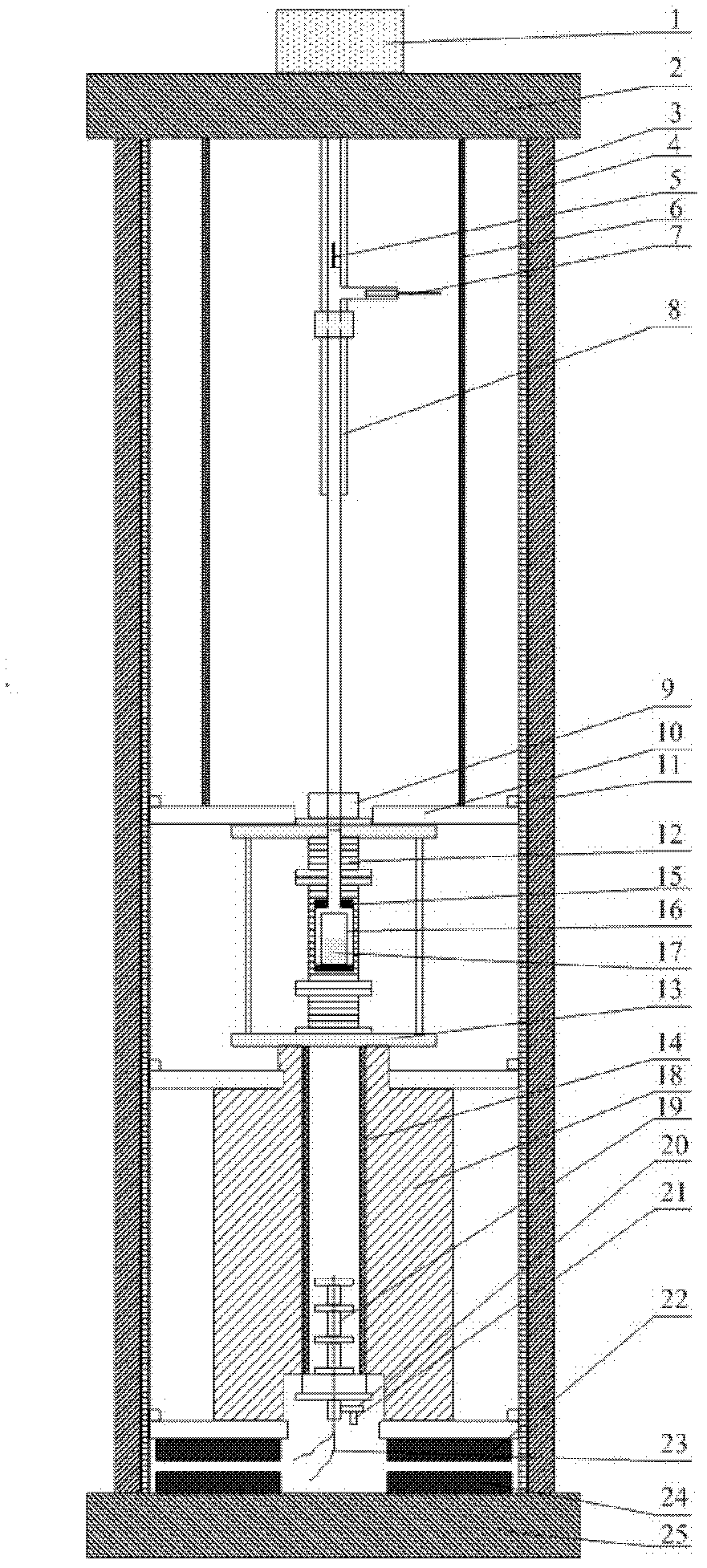 Atmosphere controlled quenching device for magnetically buffering fall of furnace body