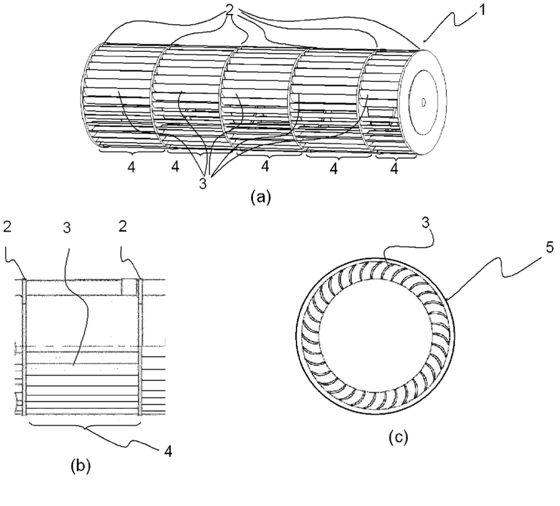 Through-flow fan, air blower, and air conditioner