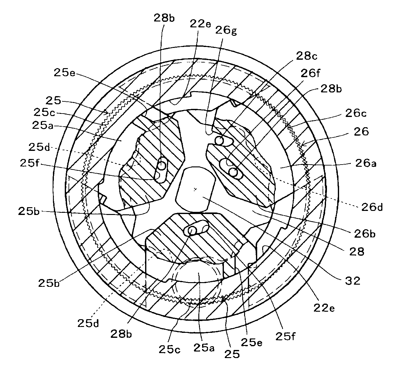 Vehicle seat reclining device