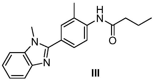 Compound based on benzimidazole substituted phenyl n-butylamide and preparation method of compound
