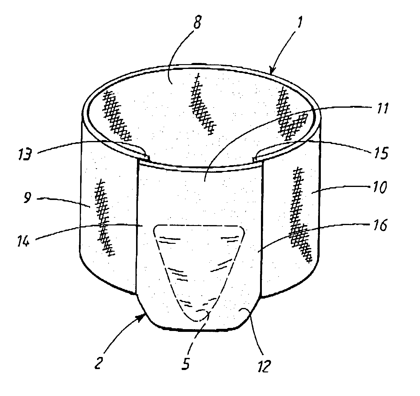 Absorbent article with two-piece construction and method of making the same