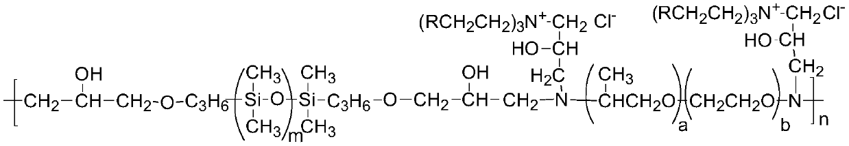 Organosilicon quaternary ammonium salt fabric finishing agent based on block silicone oil and preparation method thereof