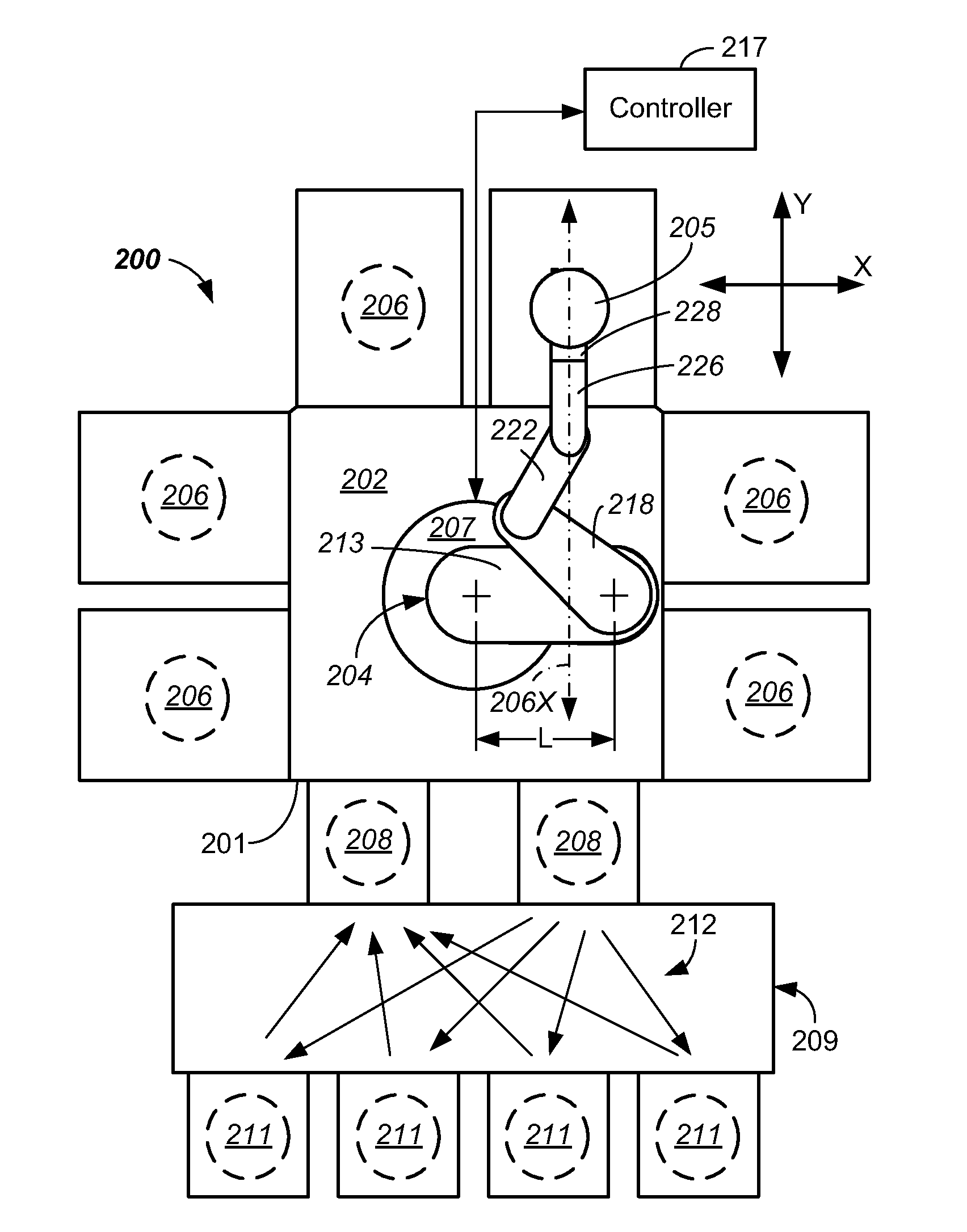 Systems having multi-linkage robots and methods to correct positional and rotational alignment in multi-linkage robots